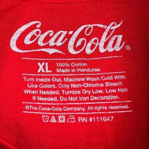 Coca-Cola red short sleeve shirt mens size XL - Picture 5 of 5